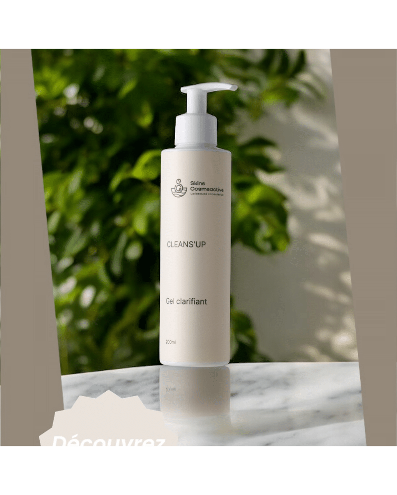 Gel nettoyant clarifiant cleans'up - Skinscosmeactive, fraicheur naturelle pour peau en détresse