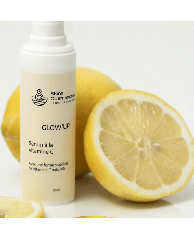 Sérum à la vitamine C naturelle Skinscosmeactive - Soin éclat du teint ,anti-taches et protection antioxydants